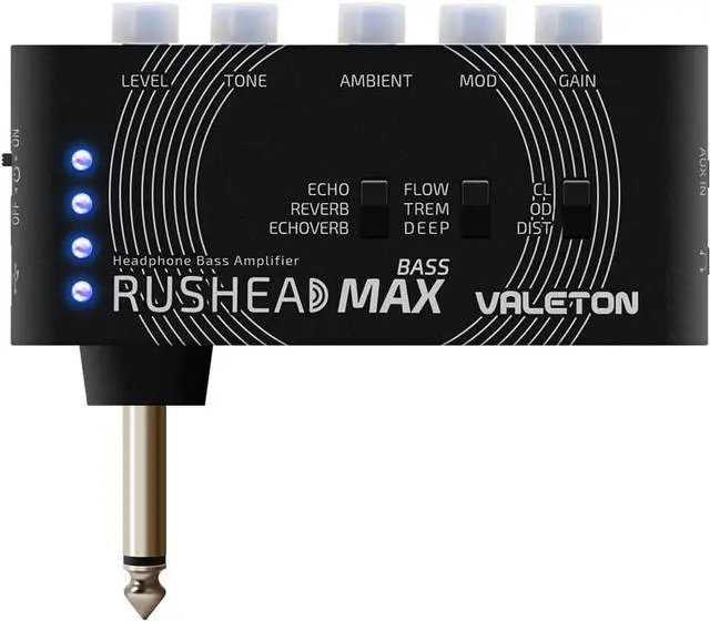 Main image of Rushead Max Bass USB Chargable Portable Pocket Bass Headphone Amp Carry-On Bedroom Plug-In Multi-Effects