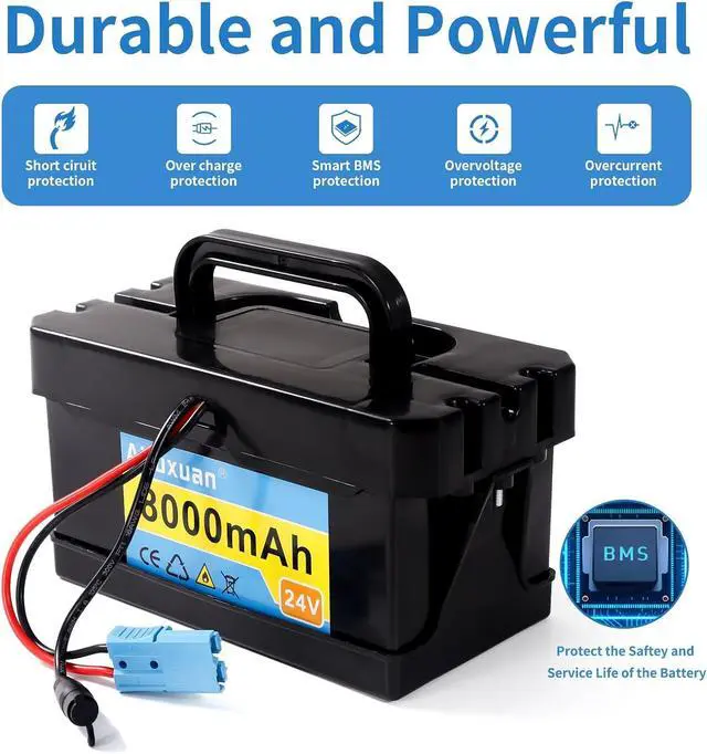 Alt view image 5 of 7 - 24V 8Ah Lithium Battery for Kids Ride-On Cars & Power Wheels, 25A BMS, 2A Charger,Compatible with Dynacraft Realtree 24V UTVs