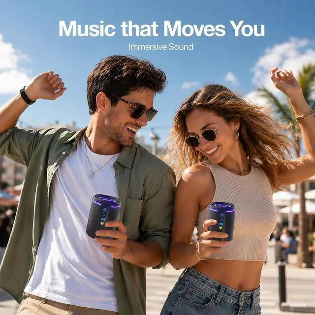 Alt view image 7 of 7 - Magnetic 2-in-1 Portable Bluetooth Speaker, 24W Split Stereo Sound with TWS, Bluetooth 5.4, IPX6 Waterproof, 20-Hour Playtime,7 LED Light Modes, Wireless Speaker Perfect for Party Home Beach Outdoor