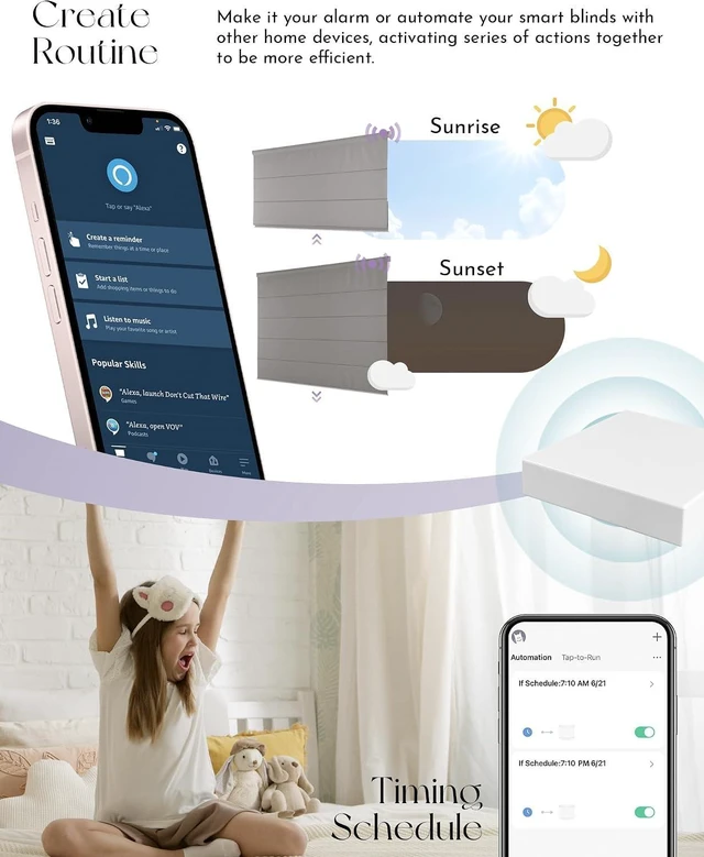 Alt view image 3 of 6 - Smart Bluetooth Gateway Hub for BLE Motorized Shades Works with Alexa & Google Assistant (Not for Zigbee/Matter Motors)