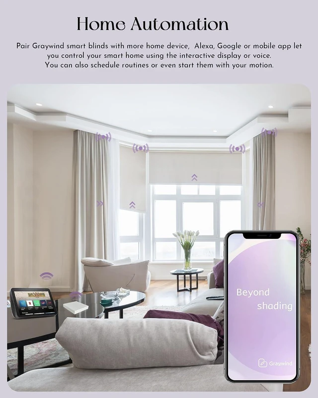 Alt view image 5 of 6 - Smart Bluetooth Gateway Hub for BLE Motorized Shades Works with Alexa & Google Assistant (Not for Zigbee/Matter Motors)