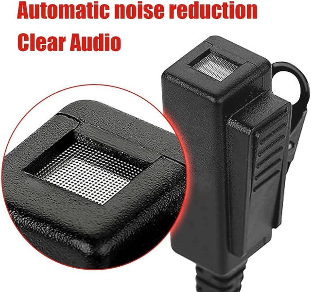 Alt view image 2 of 7 - 5-Pack Covert 2-Pin Air Tube Surveillance Earpiece with Mic PTT Fits Pxton PX-888S, Baofeng UV-5R, BF888S, Retevis H777, RT21