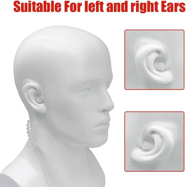 Alt view image 7 of 7 - 5-Pack Covert 2-Pin Air Tube Surveillance Earpiece with Mic PTT Fits Pxton PX-888S, Baofeng UV-5R, BF888S, Retevis H777, RT21