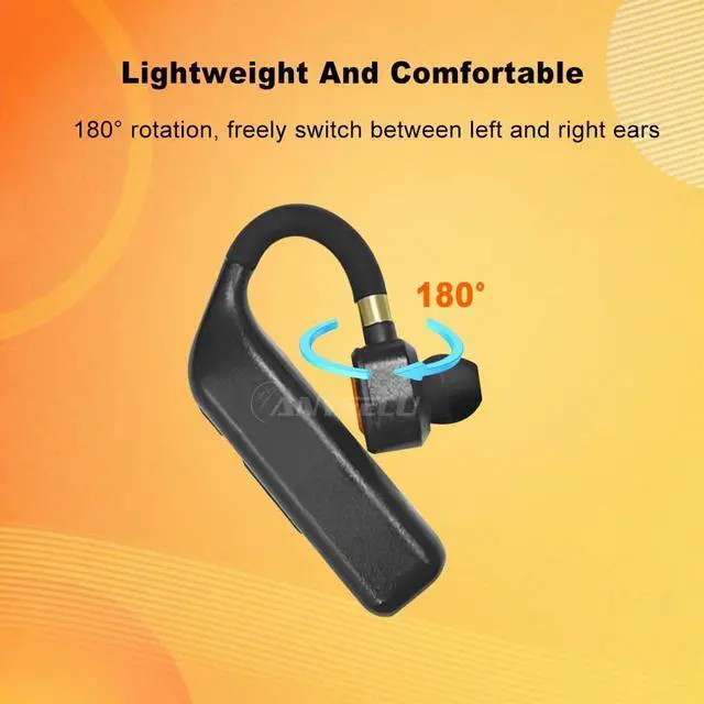 Alt view image 6 of 7 - Anysecu Walkie Talkie Wireless Headset, Hands-Free K1 Plug PTT Earphone with Noise Cancelling Mic for UV-5R UV-82 2 Pin k Type Connector Two Way Radio