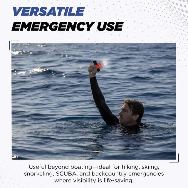Alt view image 6 of 7 - SOSeFLARE 5 NO MORE FLARES, Electronic Boat Distress Flare, Waterproof LED | USCG & SOLAS Compliant Marine Safety Signal, Nighttime only SOS flare replacement for Boats.
