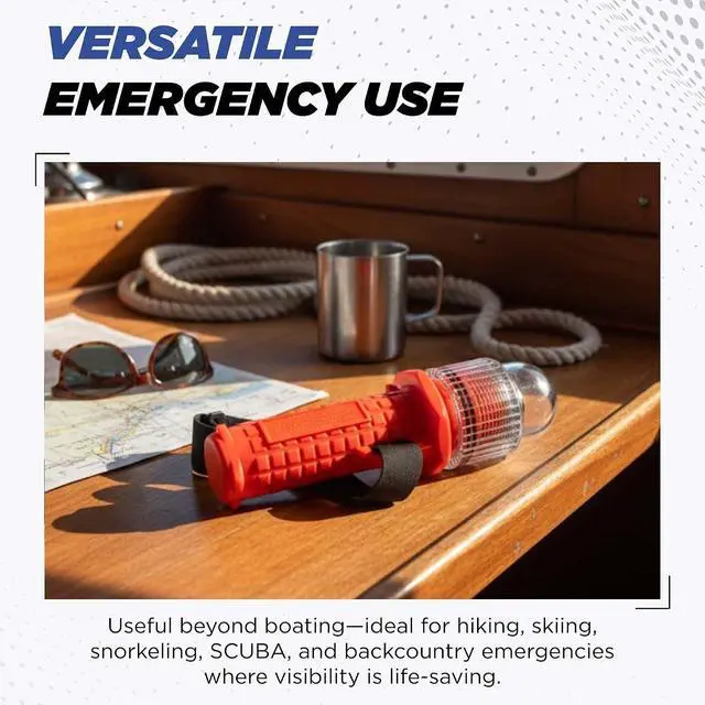 Alt view image 7 of 7 - SOSeFLARE 5 NO MORE FLARES, Electronic Boat Distress Flare, Waterproof LED | USCG & SOLAS Compliant Marine Safety Signal, Nighttime only SOS flare replacement for Boats.