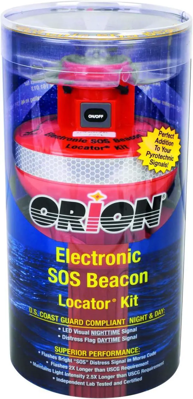 Alt view image 3 of 7 - 547, Electronic SOS Beacon Locator Kit with USCG Approved Distress Flag