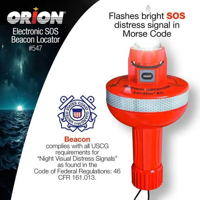 Alt view image 4 of 7 - 547, Electronic SOS Beacon Locator Kit with USCG Approved Distress Flag