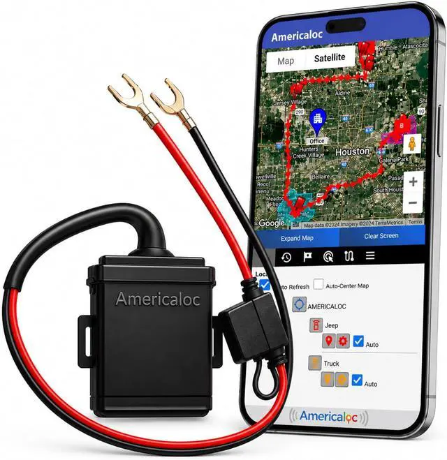 Main image of Americaloc Wired GPS Tracker for Vehicles, Easy to Install (1240V), Affordable Flat-Rate Plan