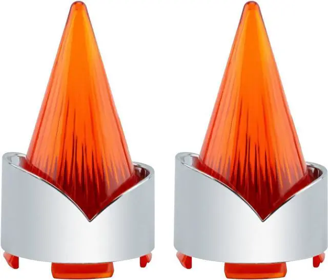 Main image of Smoke Bullet Turn Signal Light Lens Cover Fit for Harley Softail Street Glide Road Fatboy Sportster Dyna De-luxe Bikes,Not for Sealed LED Harley Lights&Pancake-style Lens (Silver Shell Orange Cover)