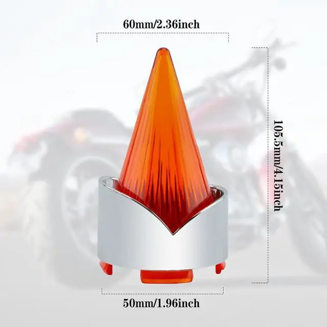 Alt view image 2 of 7 - Smoke Bullet Turn Signal Light Lens Cover Fit for Harley Softail Street Glide Road Fatboy Sportster Dyna De-luxe Bikes,Not for Sealed LED Harley Lights&Pancake-style Lens (Silver Shell Orange Cover)