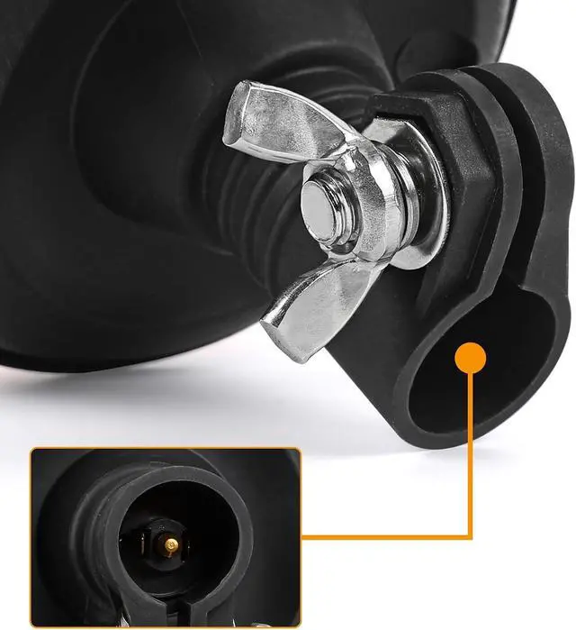 Alt view image 5 of 6 - Amber LED Rotating Beacon Light, Flashing Warning Lights with T-Shape Metal Bracket, 12-24V Emergency Strobe Lights for Trucks Vehicles Construction IP67 Waterproof