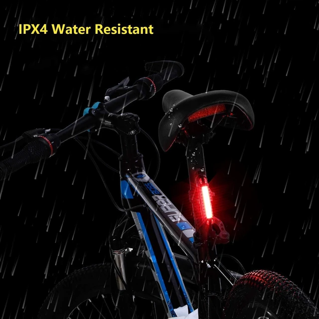 Alt view image 4 of 7 - 2-Pack Bike Tail Light USB Rechargeable Ultra-Bright LED Rear Light, Waterproof, Red/Green/Blue 7 Modes for Any Road or Mountain Bike