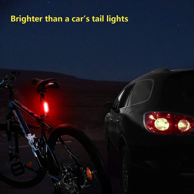 Alt view image 5 of 7 - 2-Pack Bike Tail Light USB Rechargeable Ultra-Bright LED Rear Light, Waterproof, Red/Green/Blue 7 Modes for Any Road or Mountain Bike