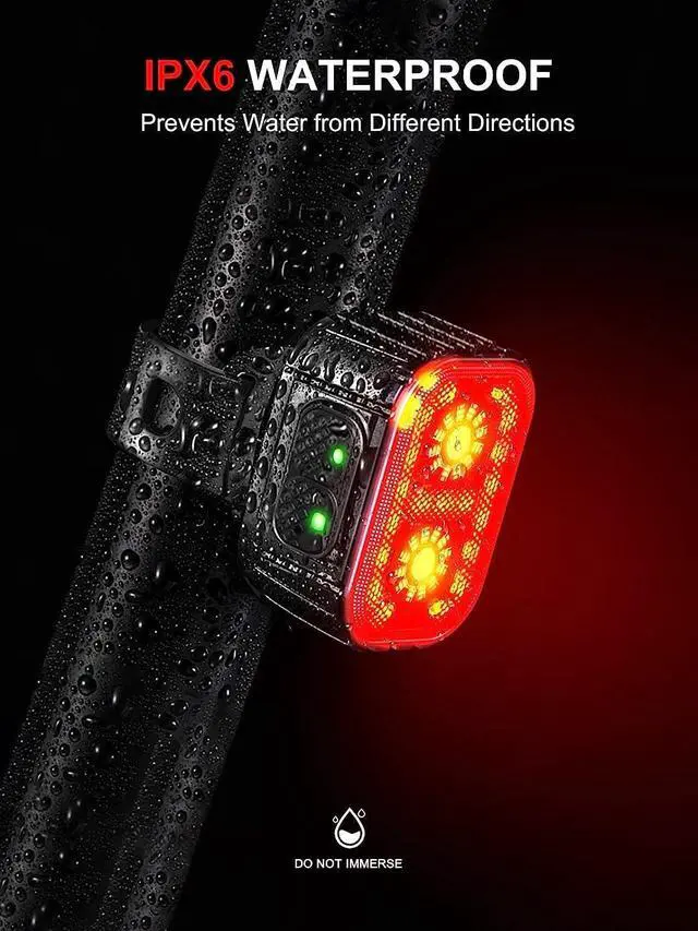 Alt view image 6 of 7 - Bike Lights Super Bright, Rechargeable Bicycle Lights Set Multiple Modes, Waterproof Bike Lights for Night Riding/Cycling Safety, Front and Back Bike Reflectors Light, Long Battery Life