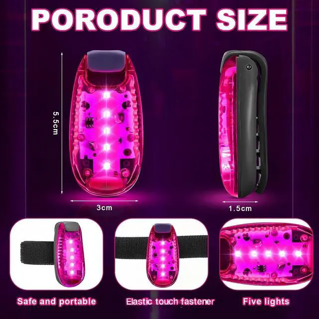Alt view image 4 of 7 - 30/60/100 Pcs LED Running Light Bulk | High Visibility Strobe for Nighttime Safety, Reflective Clip Design for Helmets Bikes, Flashing Accessories Runners Cyclist