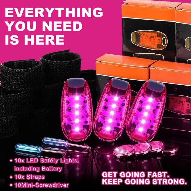 Alt view image 5 of 7 - 30/60/100 Pcs LED Running Light Bulk | High Visibility Strobe for Nighttime Safety, Reflective Clip Design for Helmets Bikes, Flashing Accessories Runners Cyclist