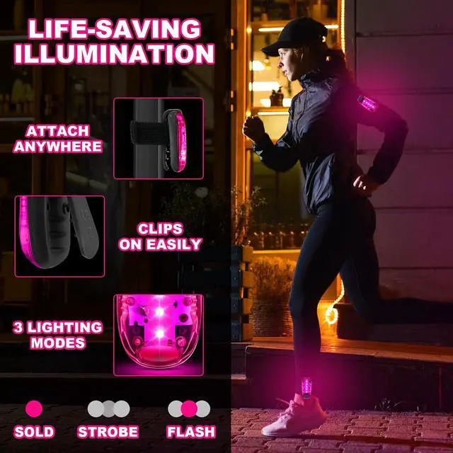 Alt view image 7 of 7 - 30/60/100 Pcs LED Running Light Bulk | High Visibility Strobe for Nighttime Safety, Reflective Clip Design for Helmets Bikes, Flashing Accessories Runners Cyclist