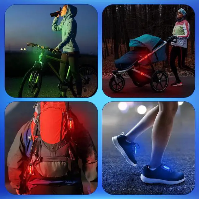 Alt view image 3 of 7 - 30/60/100 Pcs LED Running Light Bulk | High Visibility Strobe for Nighttime Safety, Reflective Clip Design for Helmets Bikes, Flashing Accessories Runners Cyclist