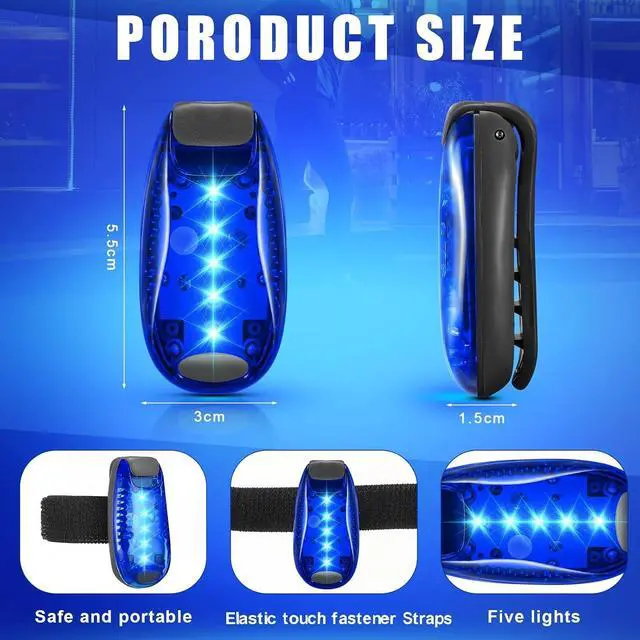 Alt view image 4 of 7 - 30/60/100 Pcs LED Running Light Bulk | High Visibility Strobe for Nighttime Safety, Reflective Clip Design for Helmets Bikes, Flashing Accessories Runners Cyclist
