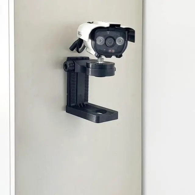 Alt view image 4 of 5 - Wall Bracket Laser Level with Strong Magnetic Pivoting Base, 5/8" Male Thread & 360° Adjustable Support, L-Shape Mount with Adjustable Clip for Wall & Tube Adsorption, Height Adjustment Support