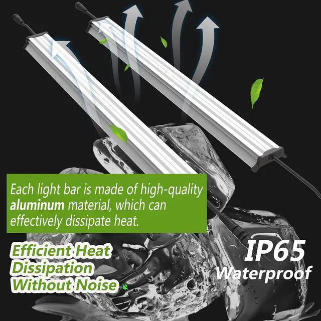 Alt view image 7 of 7 - Under Canopy Led Grow Light Bars Full Spectrum Led Grow Lamps Grow Lights for Indoor Plants Dimmable Daisy Chain for Grow Lights Supplemental Lighting for Grow Tent