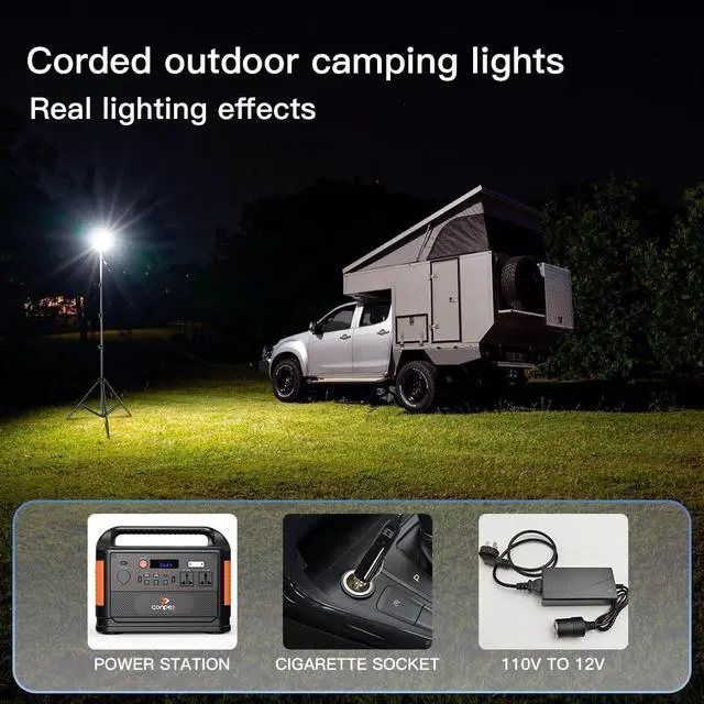 Alt view image 5 of 7 - Telescopic LED Camping Lights 18000 Lumens - Tripod, Remote Control, Outdoor Telescoping Light with Stand