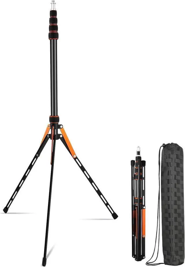 Main image of Extendable Travel Light Stand 7.2ft / 2.2m Sturdy Aluminum Alloy Light Weight Adjustable Portable Tripod with Carry Bag for Photography Studio Outdoor Shooting Speedlight Flash Reflector Ring Light