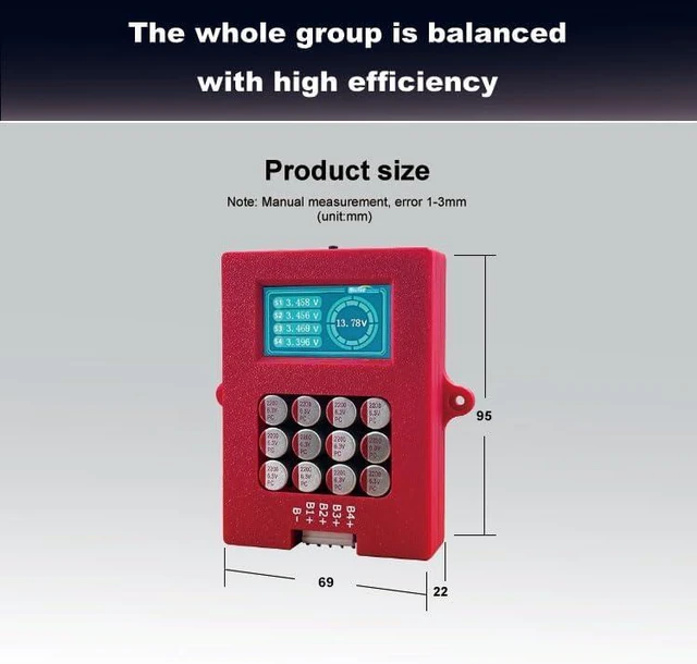 Alt view image 2 of 7 - 6S 7S 8S 5A Active Equalizer Balancer 8S Equalizer with Voltage Display Lifepo4 Li-ion Lithium Lipo/Titanate LTO Energy Transfer Board Whole Group Capacitor Balancer PCB