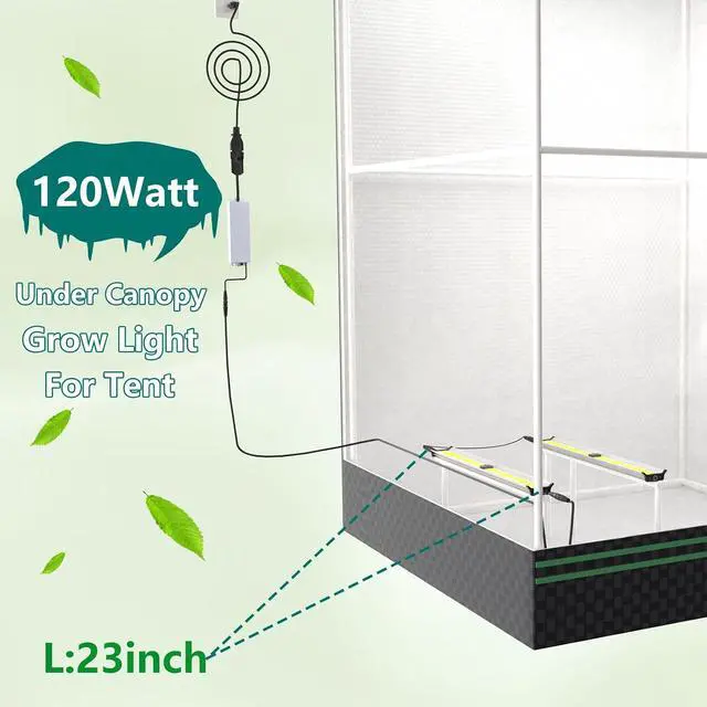 Alt view image 2 of 7 - Under Canopy Led Grow Light Bars Full Spectrum Led Grow Lamps Grow Lights for Indoor Plants Dimmable Daisy Chain for Grow Lights Supplemental Lighting for Grow Tent