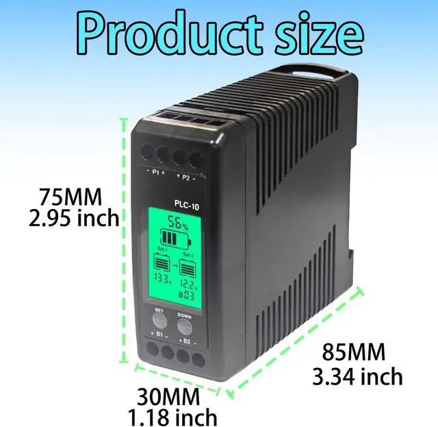 Alt view image 7 of 7 - Battery Equalizer,10A Active Balancer Lipo/Lifepo4 Connected in Parallel Series LCD Meter for 24/36/48V/96V,PLC-10 Battery Equalizer 7-18V Touch Switch Batteries Voltage Balancer