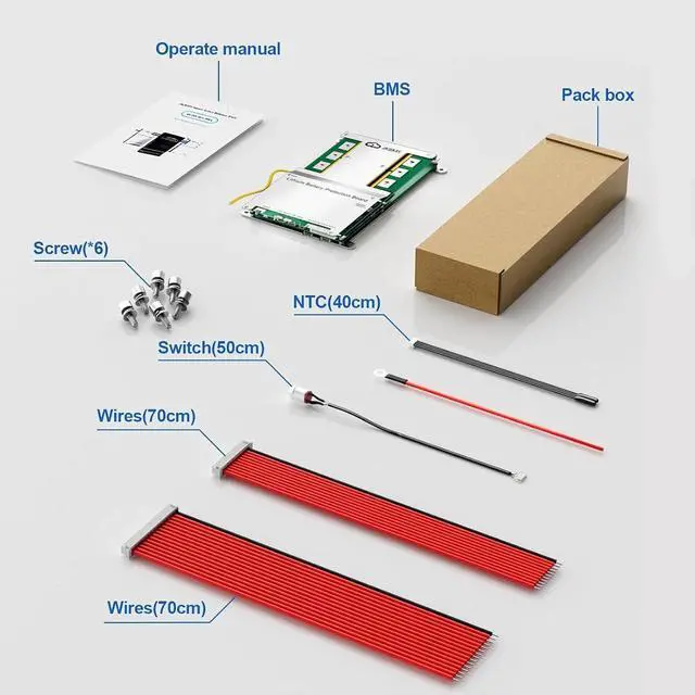 Alt view image 7 of 7 - Smart BMS 4S-8S 12V-24V 300A 2A Active Balance Build-in Bluetooth with Heat CAN RS485 PCB Battery Protection Board for LiFePO4 Li-ion LTO Battery Pack (JK-B2A8S30P-HC)