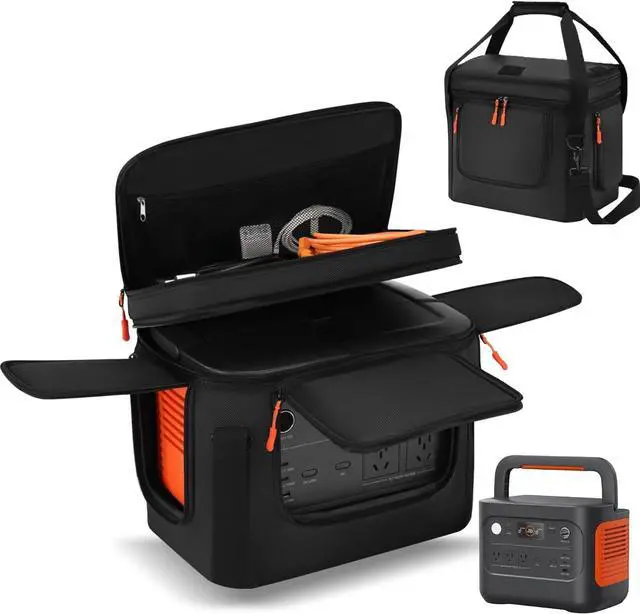 Main image of For Jackery Explorer 1000 V2 Carrying Case - Portable Power Station Bag with Quick Access Window, Soft Padded Travel Case, Generator Cover (13.78×10.23×10.8in)