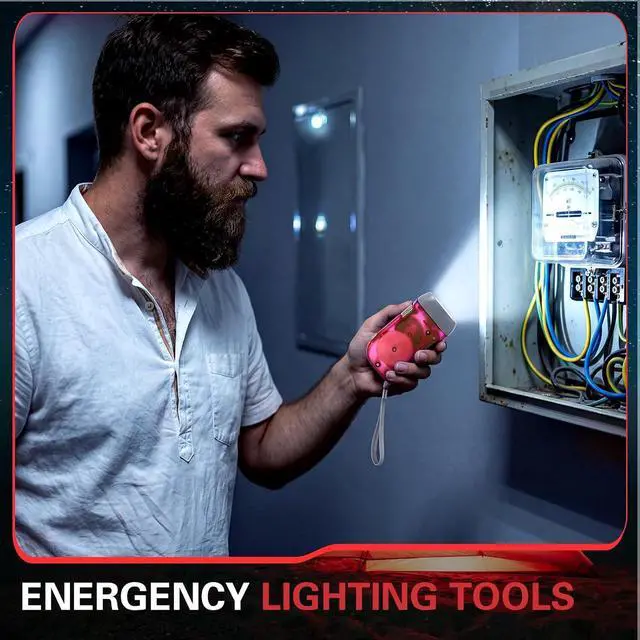 Alt view image 4 of 7 - 36 Hand Crank Flashlights,Red | Christmas Bulk Items, No Battery Squeeze Flashlights, 3 Powered Charging Emergency Required Torchlight