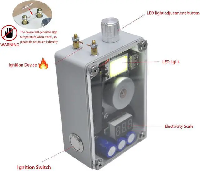 Alt view image 3 of 7 - Hand Crank Generator, Portable Emergency USB Charger with COB Light and Lighter, Compact Survival Light Gear for Outdoor Camping Hiking Blackouts and Emergency Preparedness GK1029