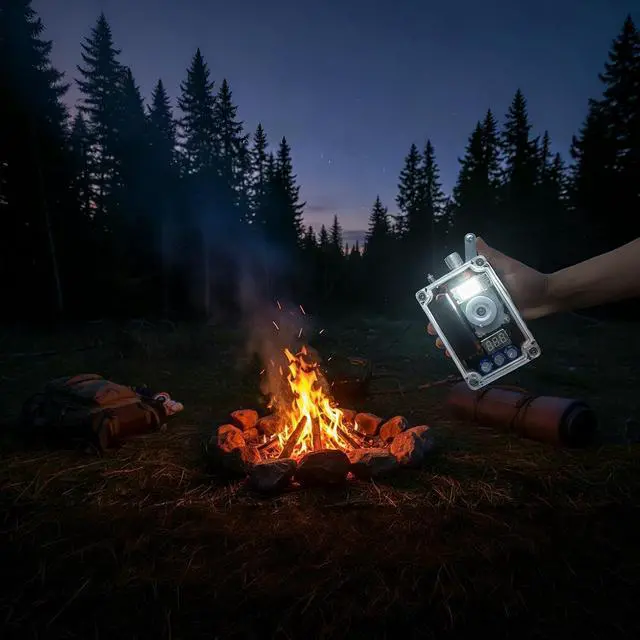 Alt view image 5 of 7 - Hand Crank Generator, Portable Emergency USB Charger with COB Light and Lighter, Compact Survival Light Gear for Outdoor Camping Hiking Blackouts and Emergency Preparedness GK1029
