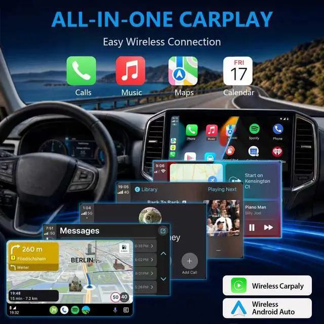 Alt view image 3 of 7 - Carplay Hub Wireless CarPlay USB Media Hub for Ford F-150 2013-2023 USB Type-C Hub Upgrade Module for Ford SYNC 3 Version 3.4 for CarPlay & Android Auto
