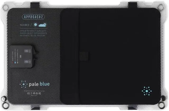 Alt view image 5 of 7 - Paleblue Approach 2 Portable Solar Panel Charger 21 Watts Triple Panel Foldable Solar Charger with Dual USB Ports, Grip Cords & Stash Sleeve - Camping, Hiking, Backpacking & Off-Grid Outdoor Power