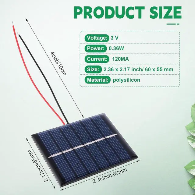 Alt view image 2 of 7 - 40 Pcs Mini Solar Panels 3V 120MA Small Polycrystalline Solar Cells Bulk DIY System Kits Epoxy Panel Module Photovoltaic Cells Charger 60 x 55 mm for Light Flashlight Charger