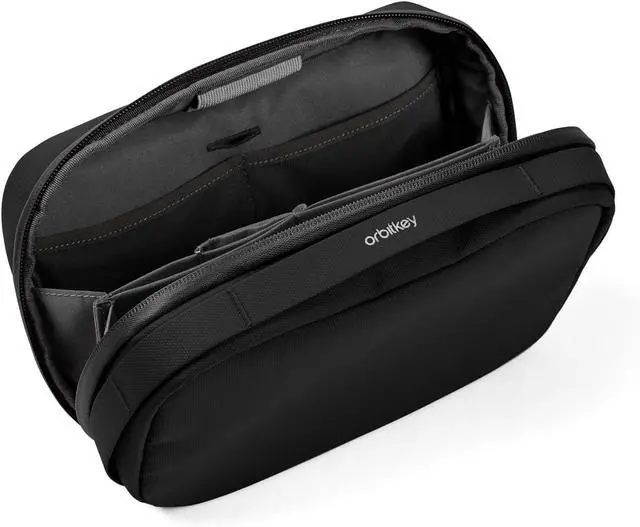 Alt view image 6 of 7 - Orbitkey 2-in-1 Tech Accessory Pouch with Detachable Slim Sleeve Travel Electronics Organizer for Cables, Chargers, Earbuds, Power Bank Compact Gadget Bag & Portable Tech Storage Case (Black)