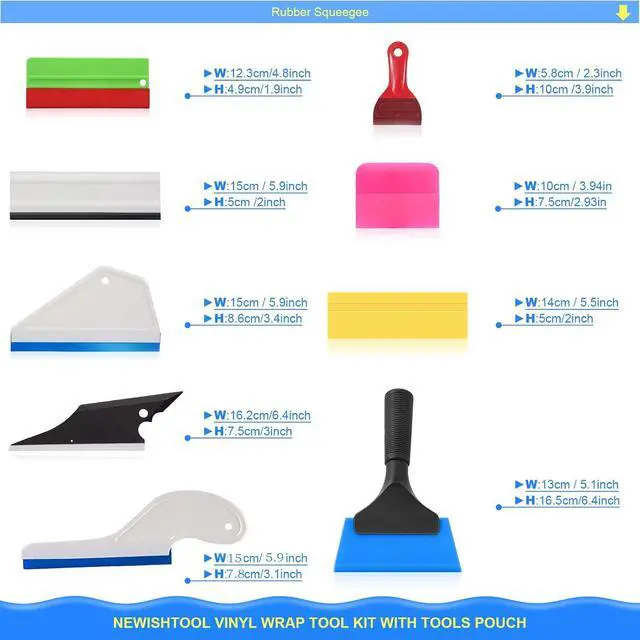 Alt view image 4 of 7 - Vinyl Wrap Tool Window Tint Film Application Kit Includes Wrap Tools Bag Wristband Pouch Vinyl Magnets PPF Squeegee for Car Wrapping, Auto Glass Film & Paint Protection Film Installing