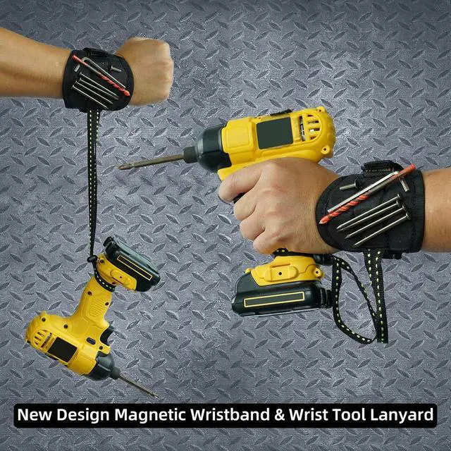 Alt view image 3 of 7 - Tool Belt Suspenders for Men with Magnetic Wristband,Heavy Duty Work Suspender for Construction Electricians Carpenter Framer Tool Belts,Black