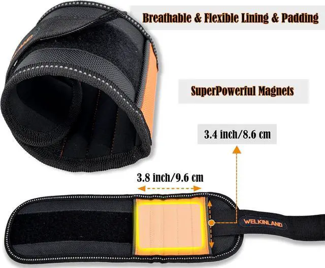 Alt view image 6 of 7 - Heavy-Duty Tool Belt Suspenders, Carpenter Tool Belt Suspenders | 6-In-1 Carpenter Suspenders With Magnetic Wristband, Comfy Padded Tool Belt Shoulder Straps, 2.5"-Wide Tool Pouch Suspenders