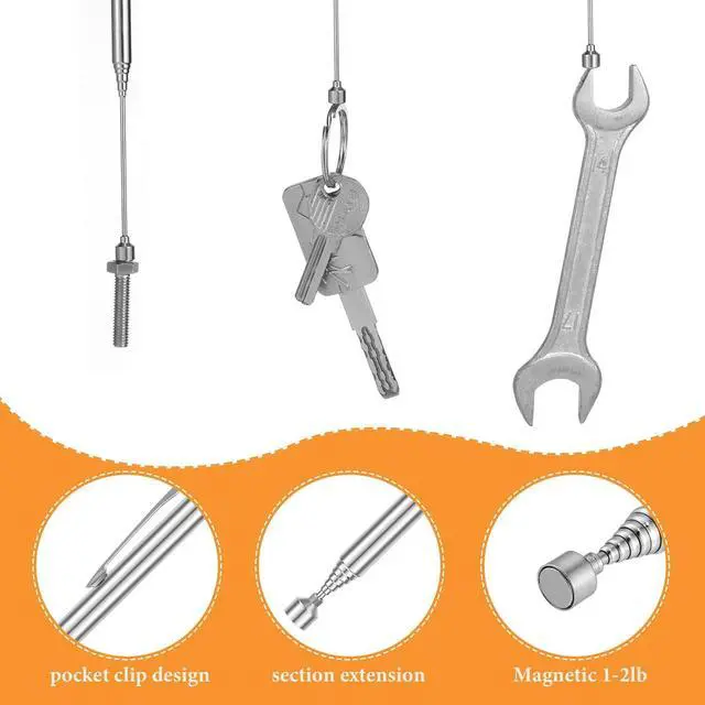 Alt view image 3 of 7 - 12 Pcs Gifts for Father Magnetic Wristband Retractable Magnetic Pickup Tool Magnet Wrist Belt Tool Holder with 15 Magnets for Holding Screws Nails Drilling Bits for Men Dad Husband