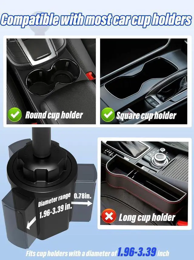 Alt view image 3 of 6 - Metal Arm Cup Holder Car Tablet Mount for 4.7-13" iPad & Phone | 720° Rotation, Adjustable Arm, Cup Holder Tablet Mount,Fit for iPad Pro Air Mini, Galaxy Tab, iPhone
