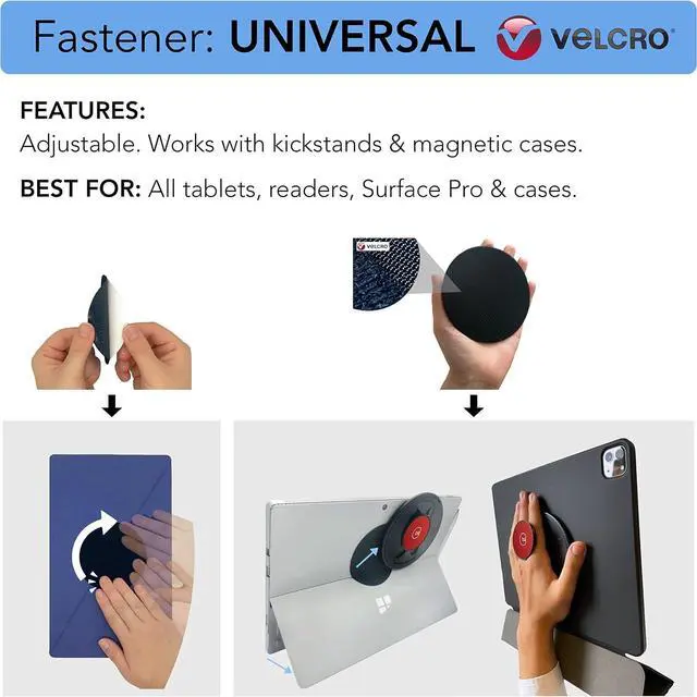 Alt view image 3 of 7 - Comfort Tablet Holder Works with Any Device, Universal, Ergonomic, Rotating, Folds Flat and Adjustable (Red)