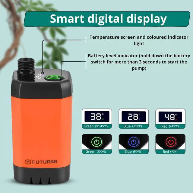 Alt view image 3 of 7 - Portable Camping Shower 6000mAh Rechargeable - Outdoor Camp Shower Pump with ligent Digital Display, for Hiking, Travel, Pet Bath, Car Washing - Filtered Shower Head, Multiple Spray Modes