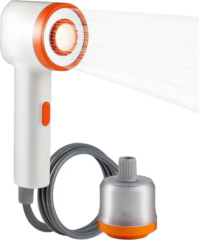 Main image of Portable Camping Shower, 2500mAh Rechargeable Camping Shower Built-in Light,2 Spray Modes, IPX6 Waterproof Outdoor Camp Pump with Filter for RV, Boat, Beach, Hiking
