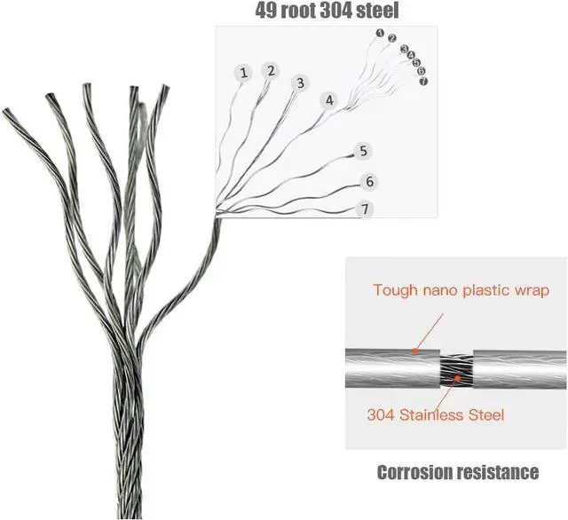 Alt view image 6 of 6 - Retractable Double Clothesline Laundry Indoor Washing Clothes Line | Adjustable Stainless Steel Clothes Dryer Rope String, Hotel Style Heavy Duty, 13.8 Feets, Wall Mounted, Silver ABS Aluminum