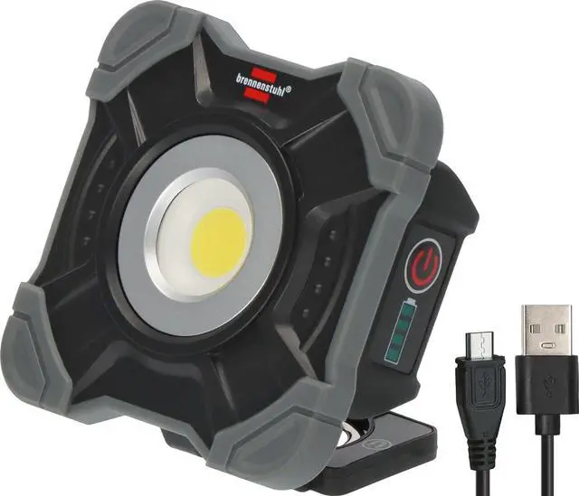 Main image of Battery LED Work Spotlight SH 1000 MA (1000 lm, IP54, Battery LED Work Light with Magnet and Carabiner Ring, Robust Housing), Black, Grey